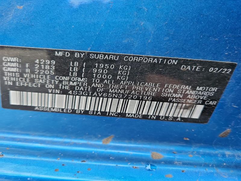 2022 SUBARU IMPREZA PR #3304158490