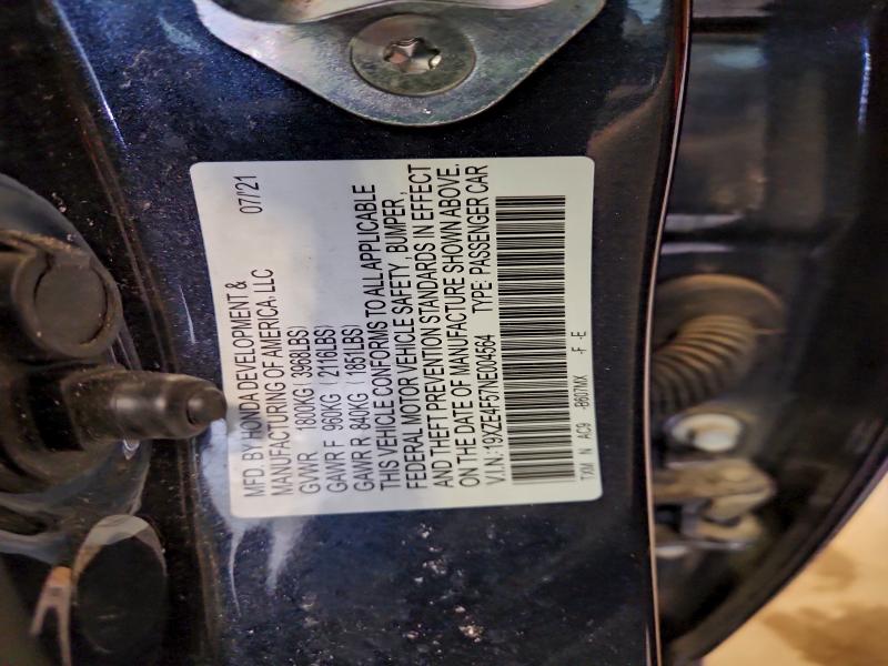 2022 HONDA INSIGHT EX #3315996124