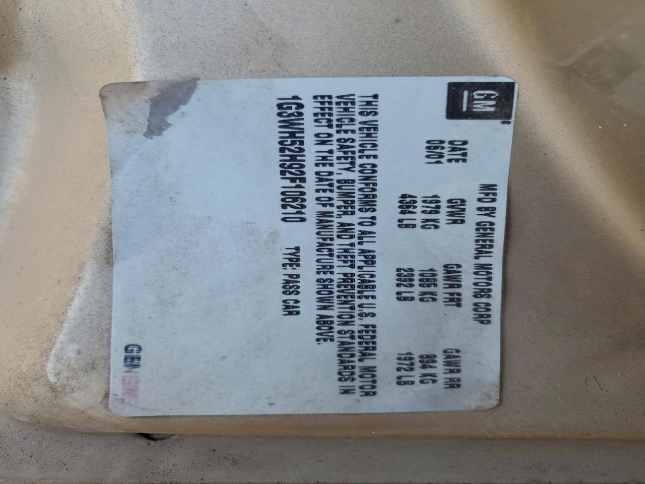 Lot #3311664247 2002 OLDSMOBILE INTRIGUE G