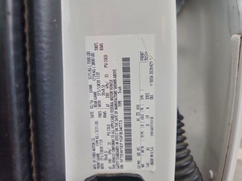 2016 FORD F150 SUPER #3304514463