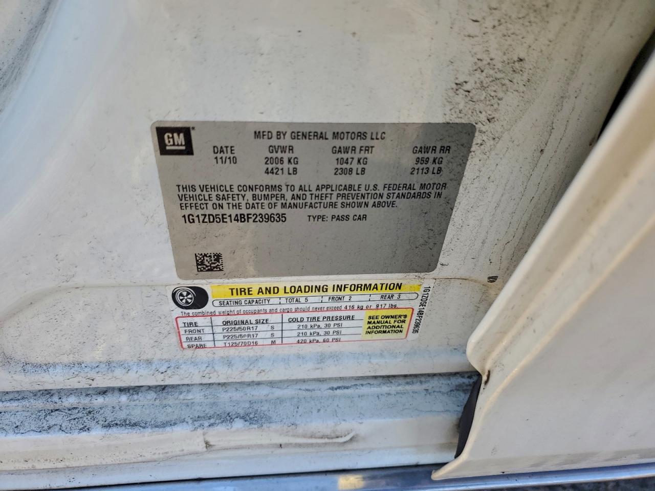 Lot #3311622246 2011 CHEVROLET MALIBU 2LT