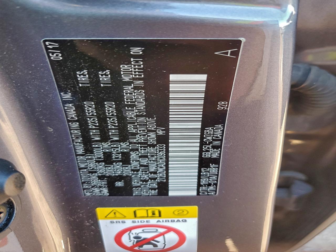 Lot #3309799349 2017 LEXUS RX 350 BAS