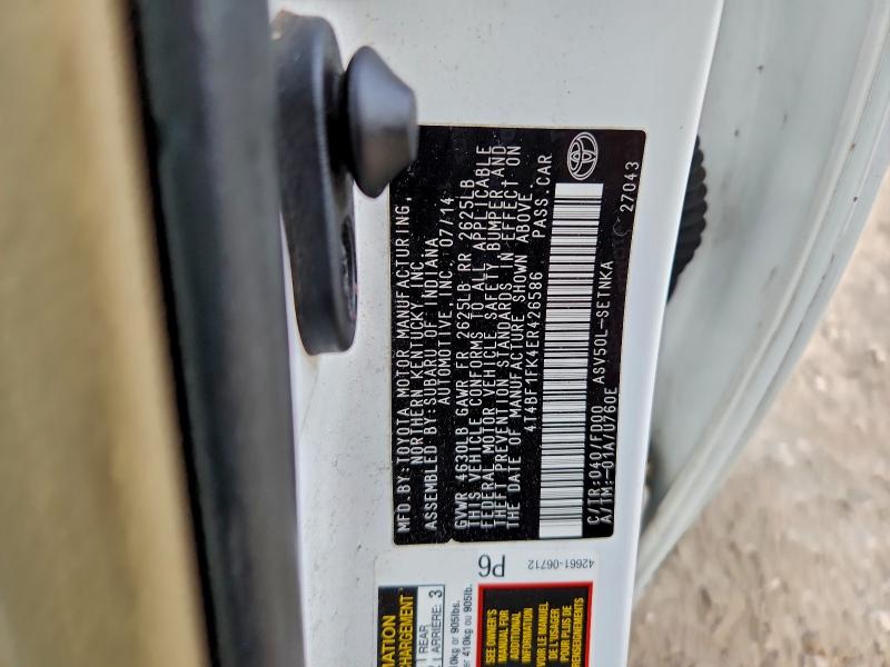 2014 TOYOTA CAMRY L #3305303344