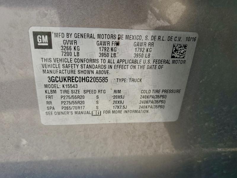 2017 CHEVROLET SILVERADO #3315984187