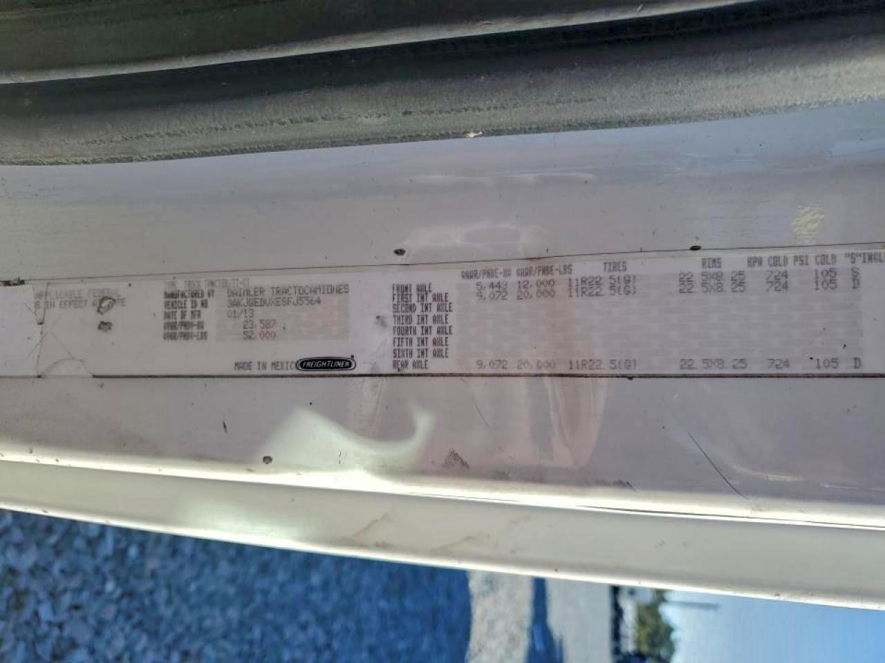 Lot #3305238017 2014 FREIGHTLINER CASCADIA