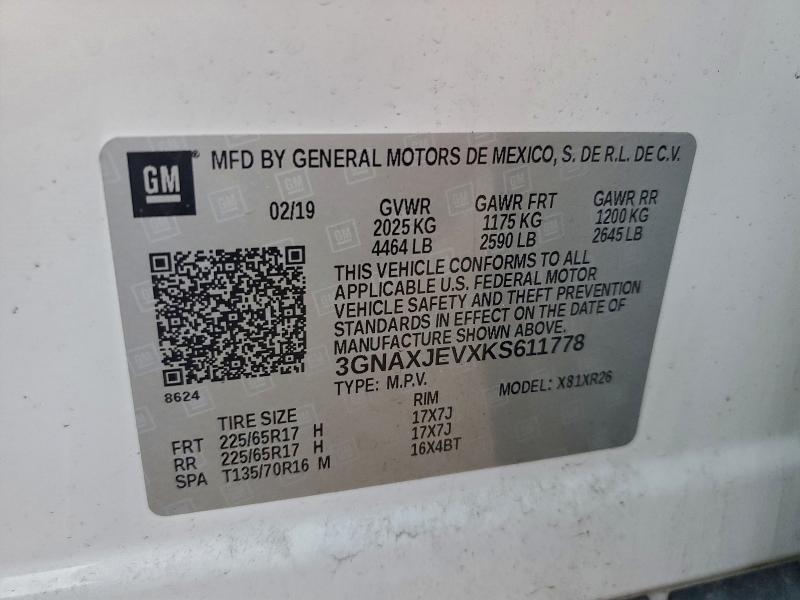 2019 CHEVROLET EQUINOX LT #3310395954