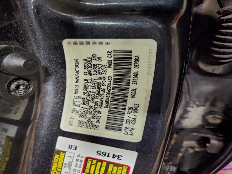 2010 TOYOTA COROLLA BA #3311593753