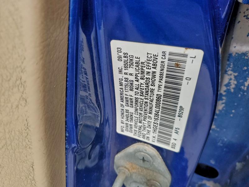 2004 HONDA CIVIC DX V #3304515544