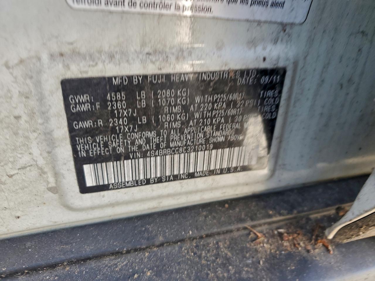 SUBARU OUTBACK 2.5I PREMIUM