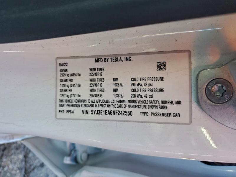 2022 TESLA MODEL 3 #3304501539