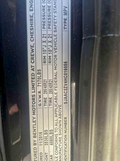 2017 BENTLEY BENTAYGA #3308338051