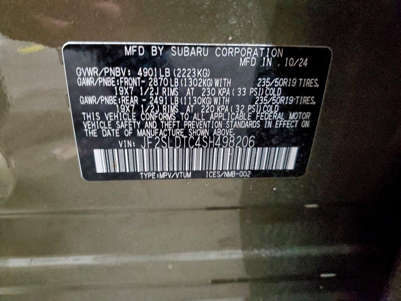 SUBARU FORESTER TOURING