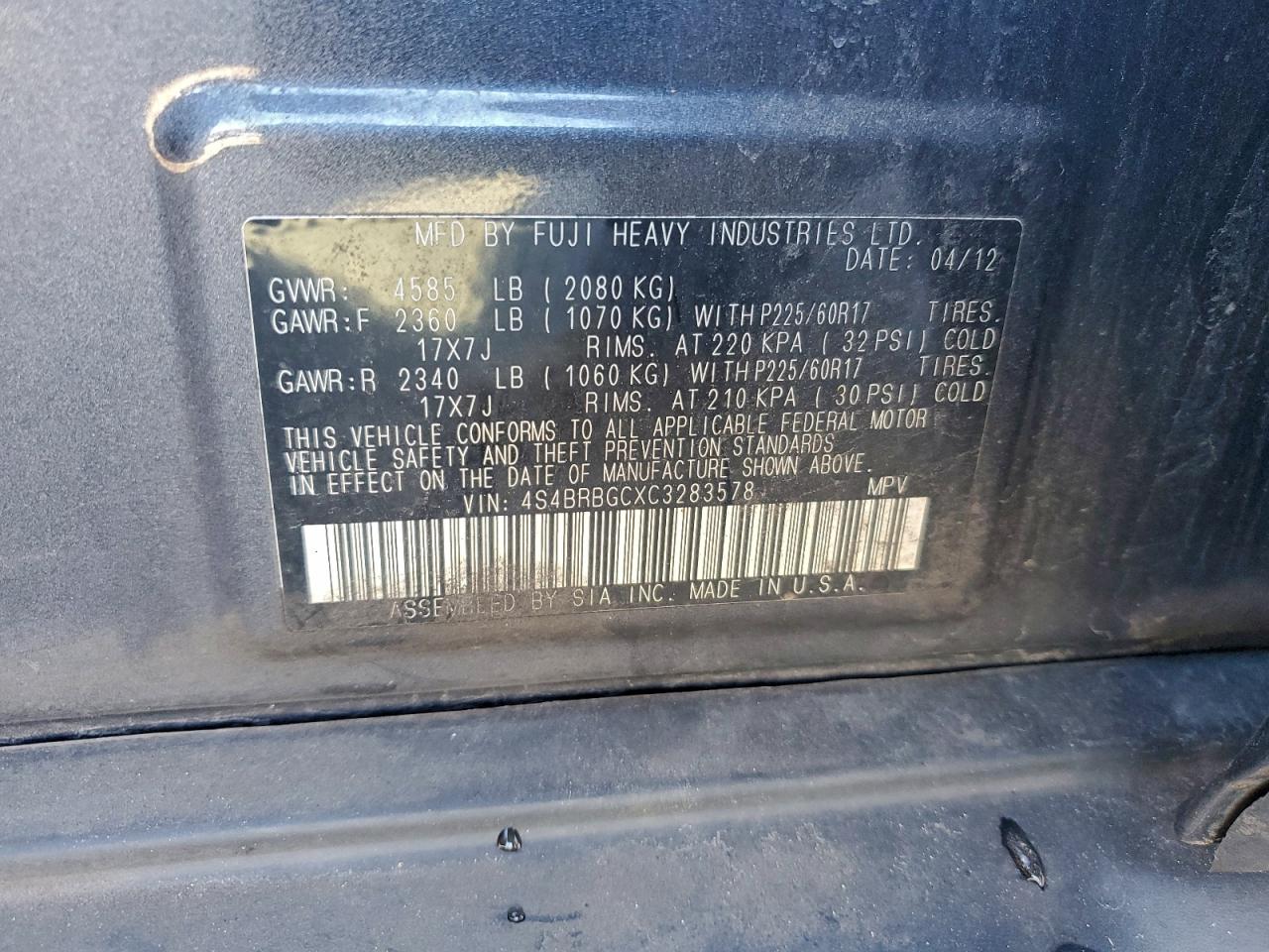 SUBARU OUTBACK 2.5I PREMIUM