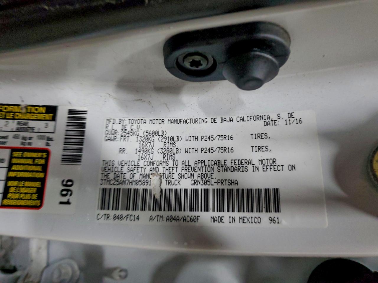 TOYOTA TACOMA DOUBLE CAB