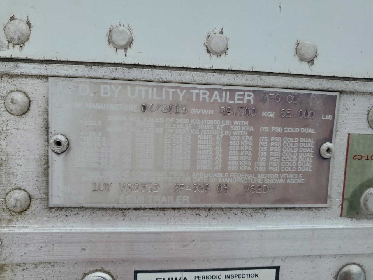 Lot #3317835210 2016 UTILITY TRAILER