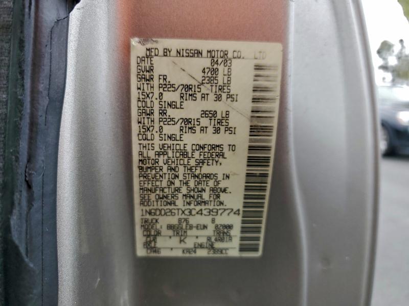 2003 NISSAN FRONTIER K #3308259184