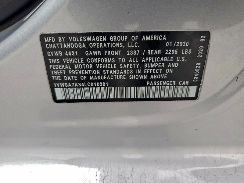 2020 VOLKSWAGEN PASSAT SE #3318970939