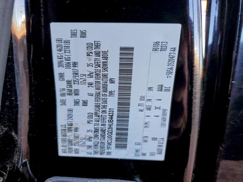 2017 FORD ESCAPE SE #3304006672