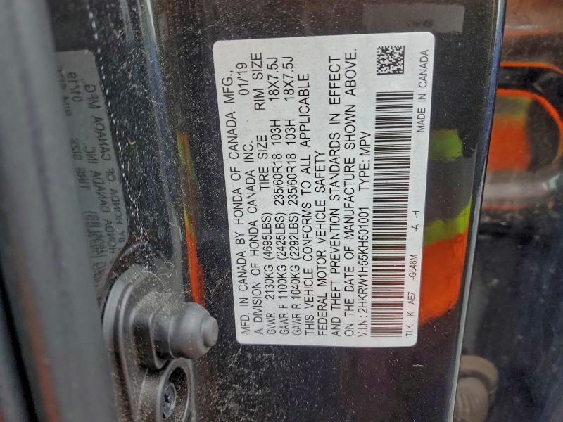 2019 HONDA CR-V EX #3305345323