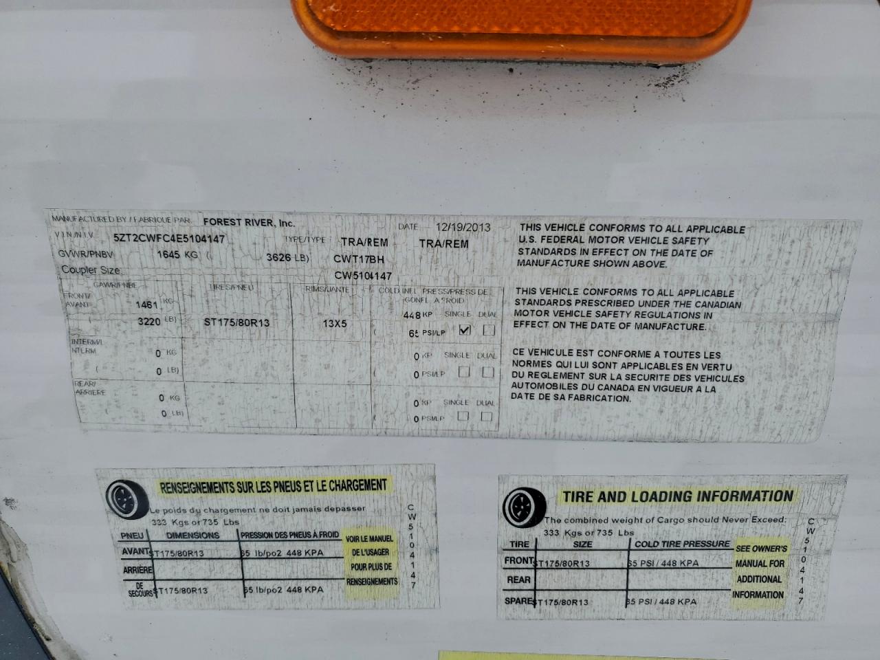 Lot #3318946952 2014 COACH CLIPPER