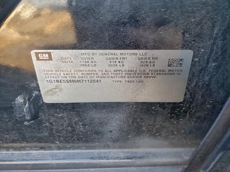 2017 CHEVROLET CRUZE LT #3309466600