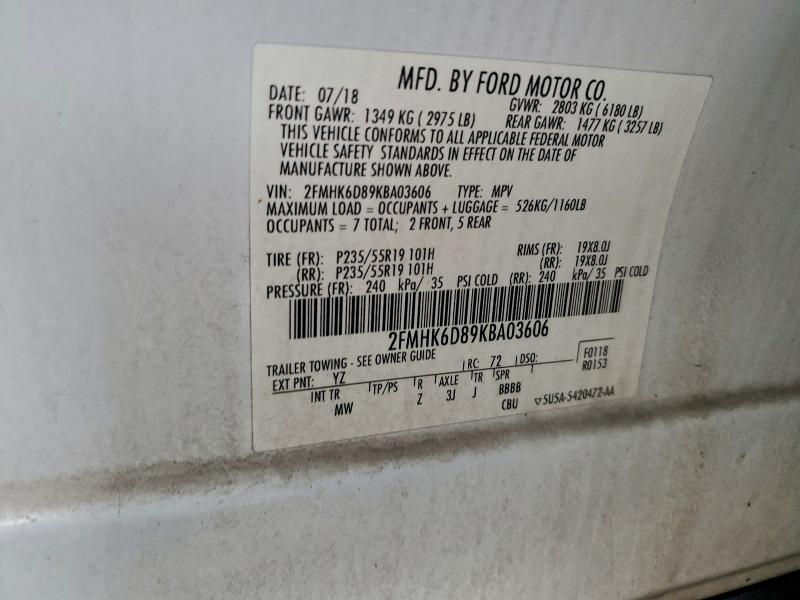2019 FORD FLEX LIMIT #3309422982