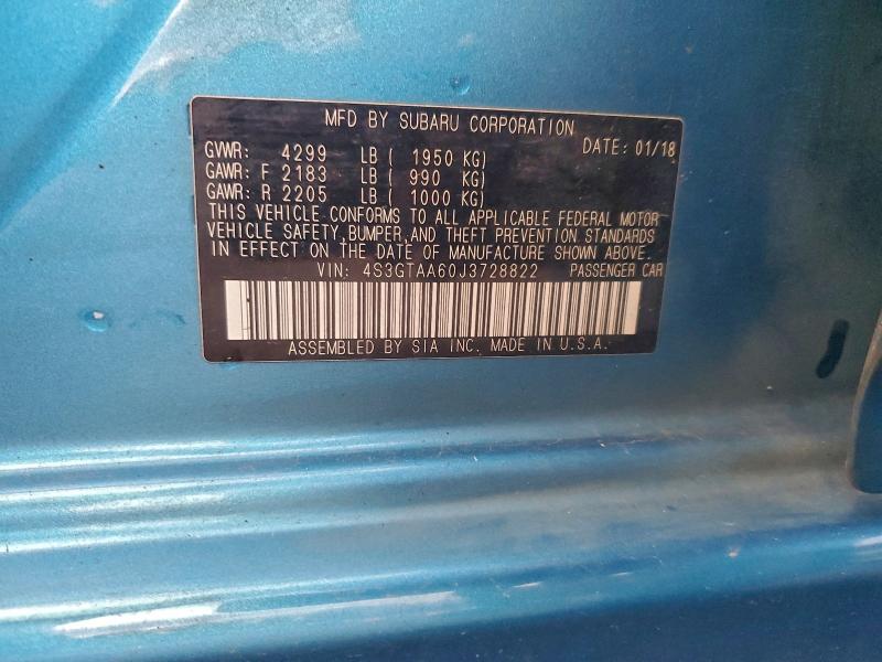 2018 SUBARU IMPREZA #3305607735