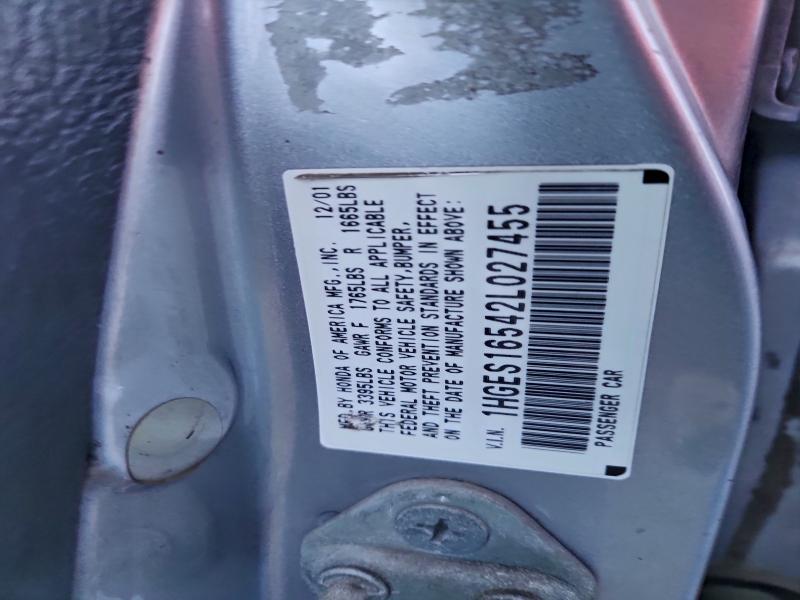 2002 HONDA CIVIC LX #3311576755