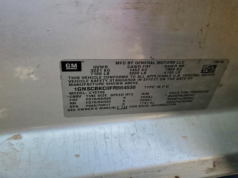 2015 CHEVROLET TAHOE C150 #3302699102