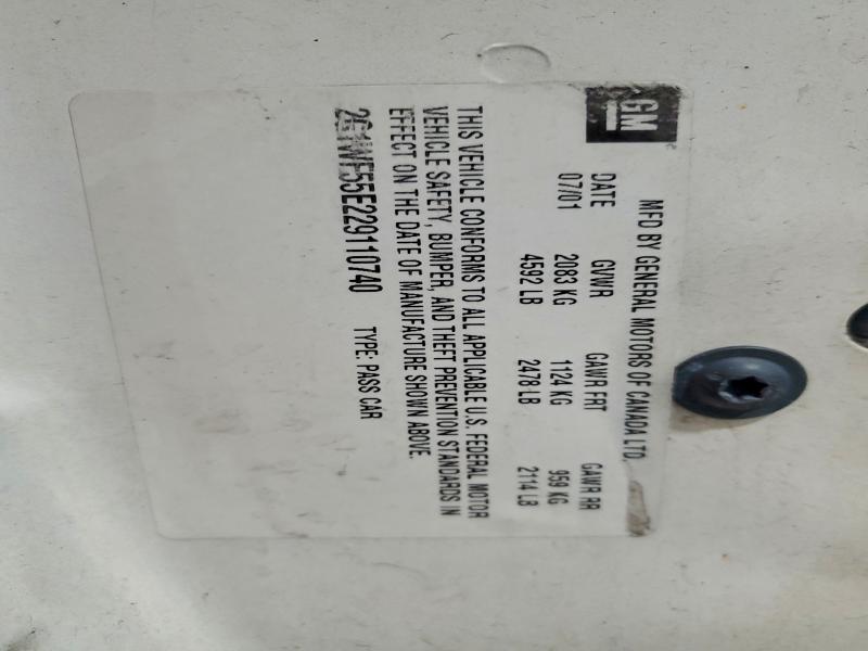 2002 CHEVROLET IMPALA #3317760108