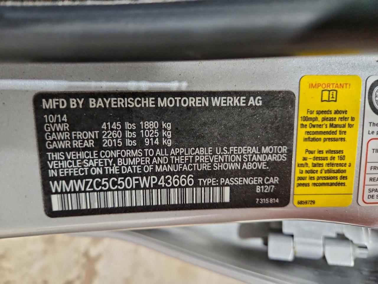 Lot #3317715100 2015 MINI COOPER S C