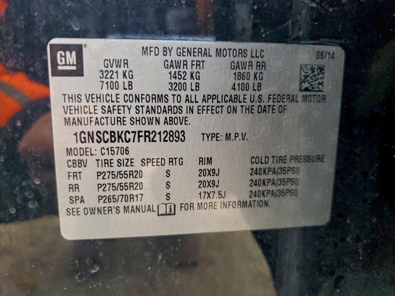 2015 CHEVROLET TAHOE C150 #3304558448