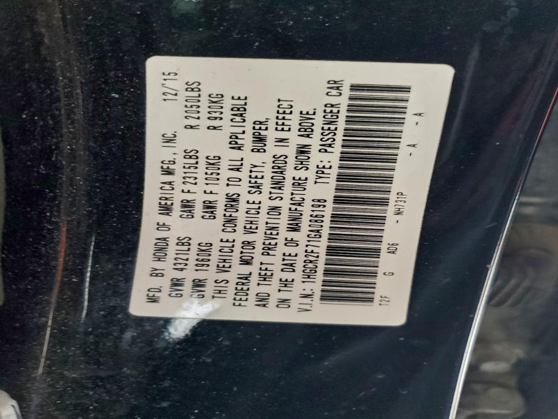 2016 HONDA ACCORD EX #3303815451