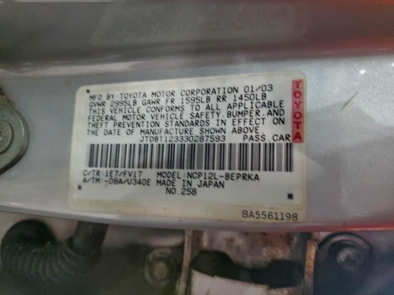 2003 TOYOTA ECHO #3317004256