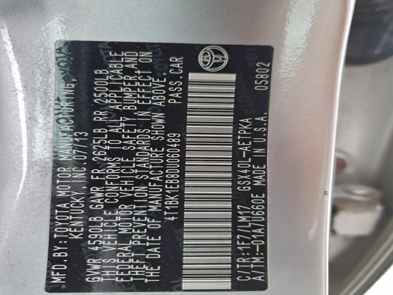 2013 TOYOTA AVALON BAS #3311624217