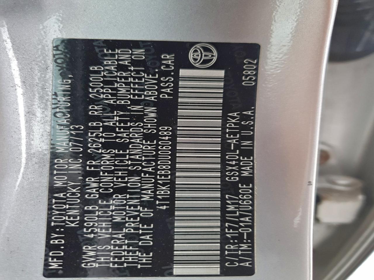 Lot #3311624217 2013 TOYOTA AVALON BAS