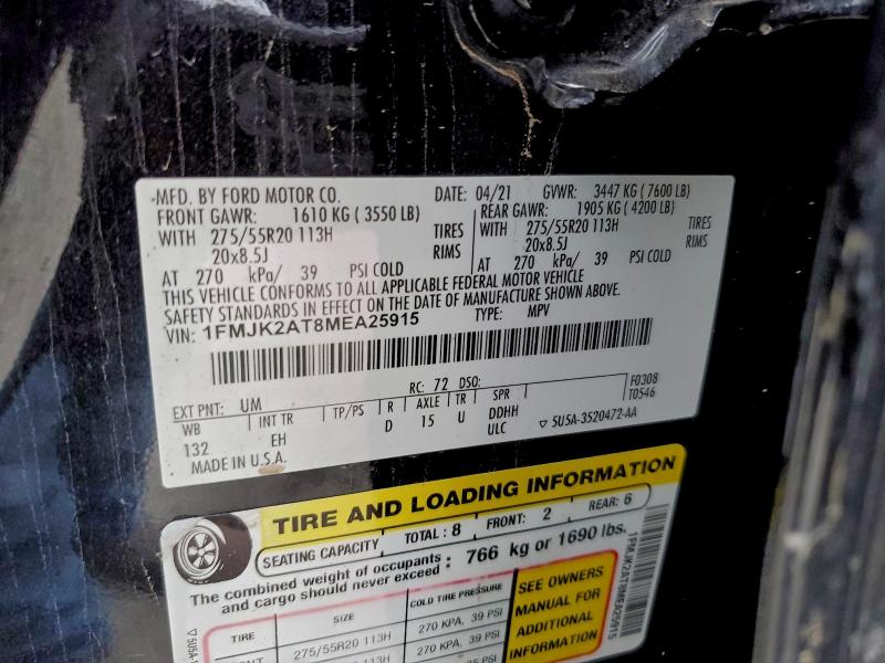 2021 FORD EXPEDITION #3305357316