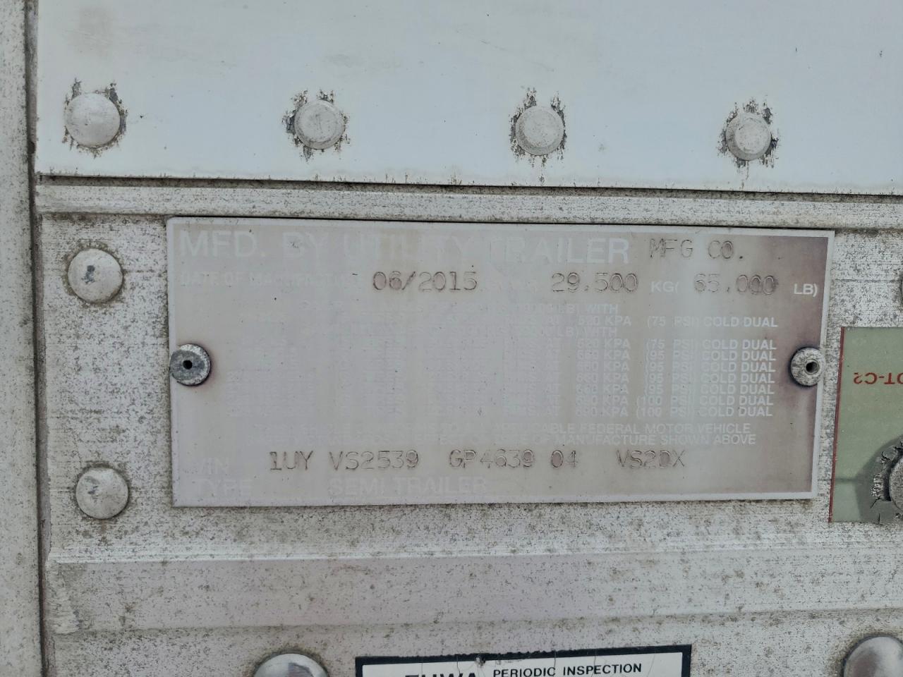 Lot #3317835209 2016 UTILITY VS2DX