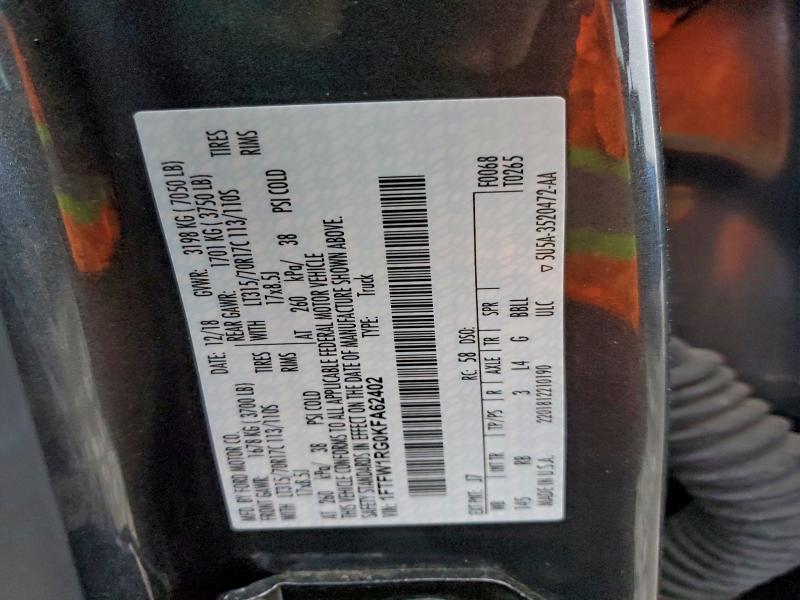 2019 FORD F150 RAPTO #3310352967