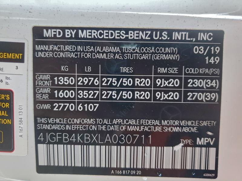 2020 MERCEDES-BENZ GLE 350 4M #3304634947