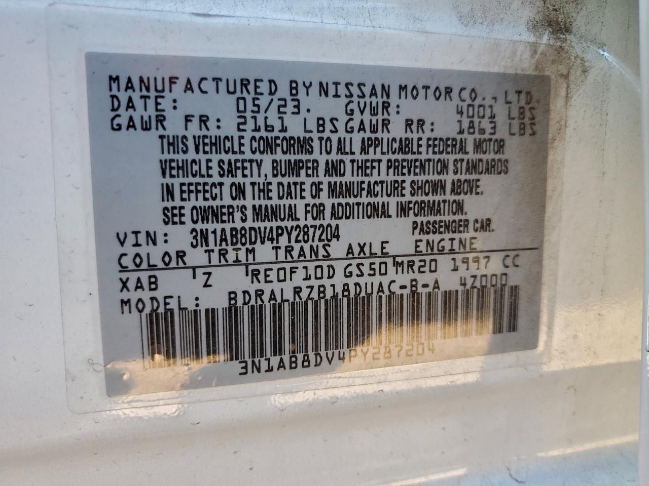 Lot #3308673299 2023 NISSAN SENTRA SR