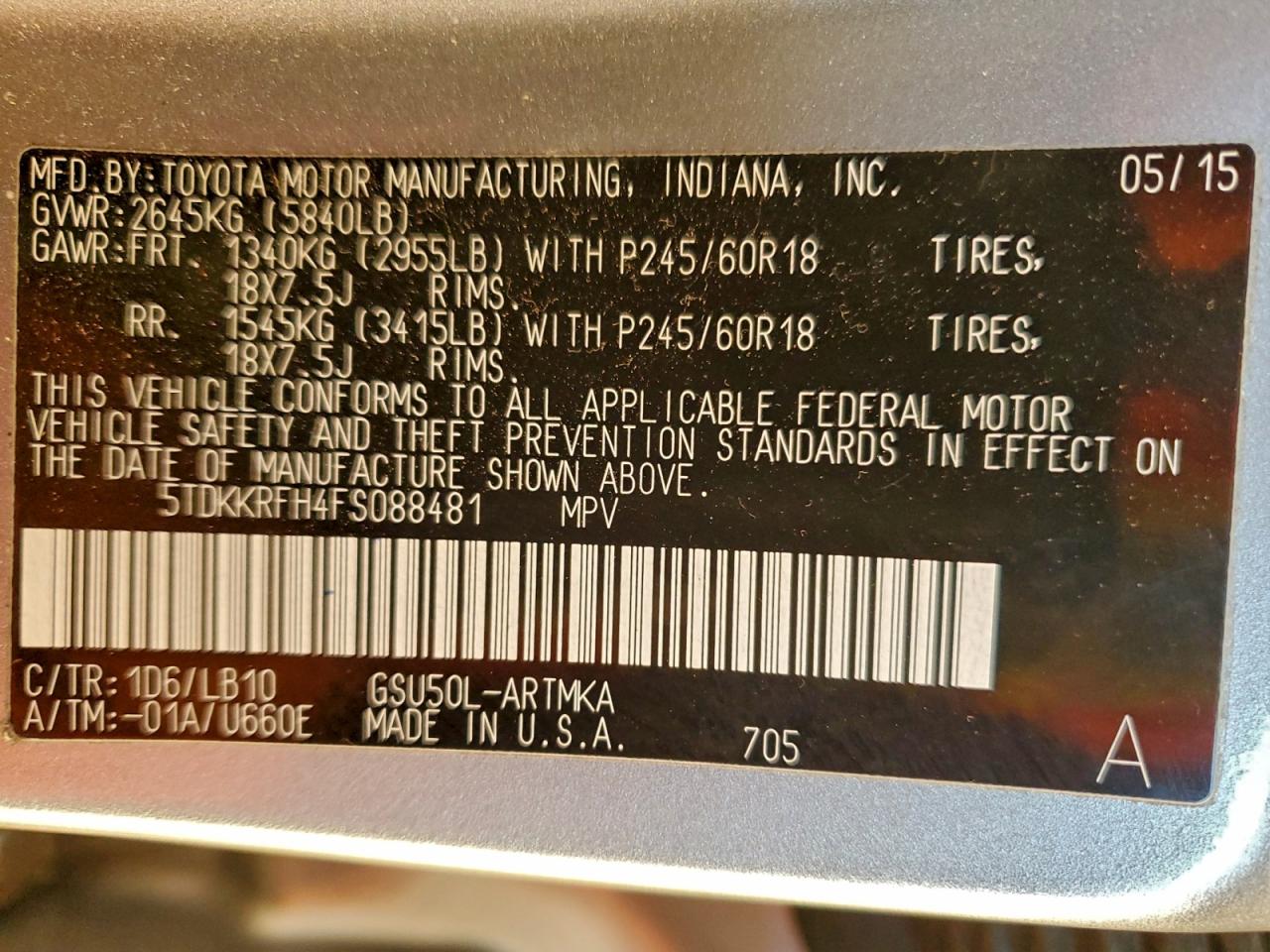 TOYOTA HIGHLANDER XLE