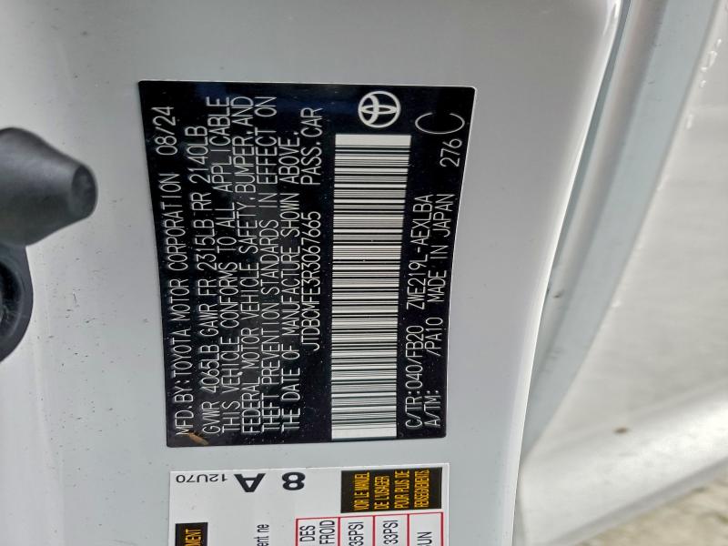 2024 TOYOTA COROLLA LE #3315978080