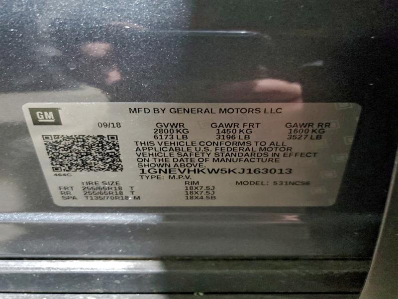 2019 CHEVROLET TRAVERSE L #3316951172