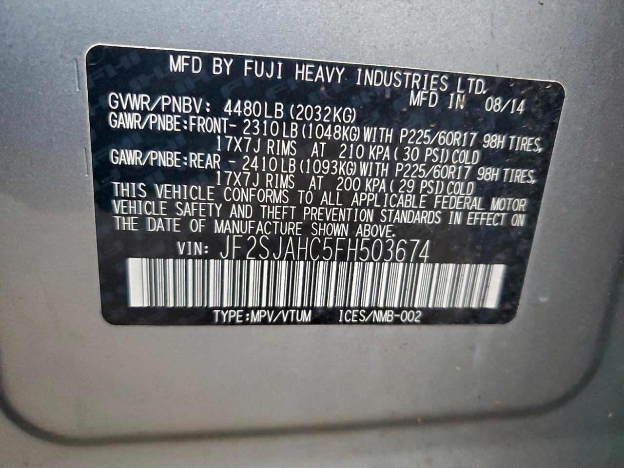 SUBARU FORESTER 2.5I LIMITED