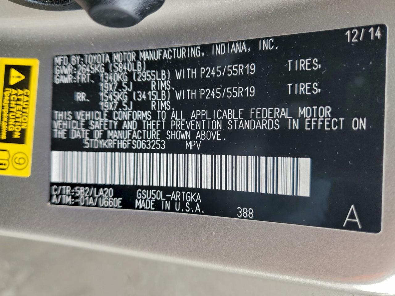 TOYOTA HIGHLANDER LIMITED