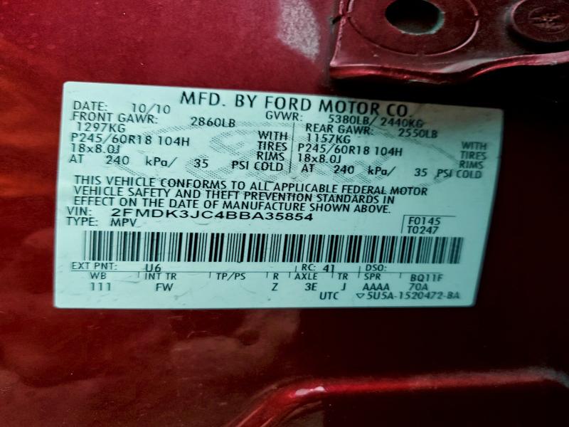 2011 FORD EDGE SEL #3305528111