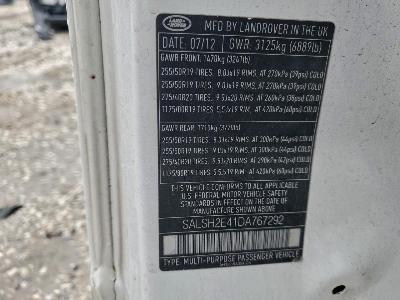 LAND ROVER RANGE ROVER SC