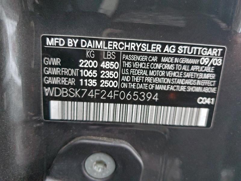 2004 MERCEDES-BENZ SL 55 AMG #3304739929