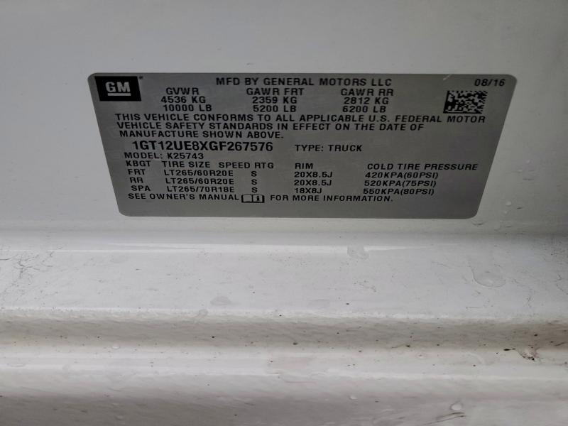 2016 GMC SIERRA K25 #3304750954